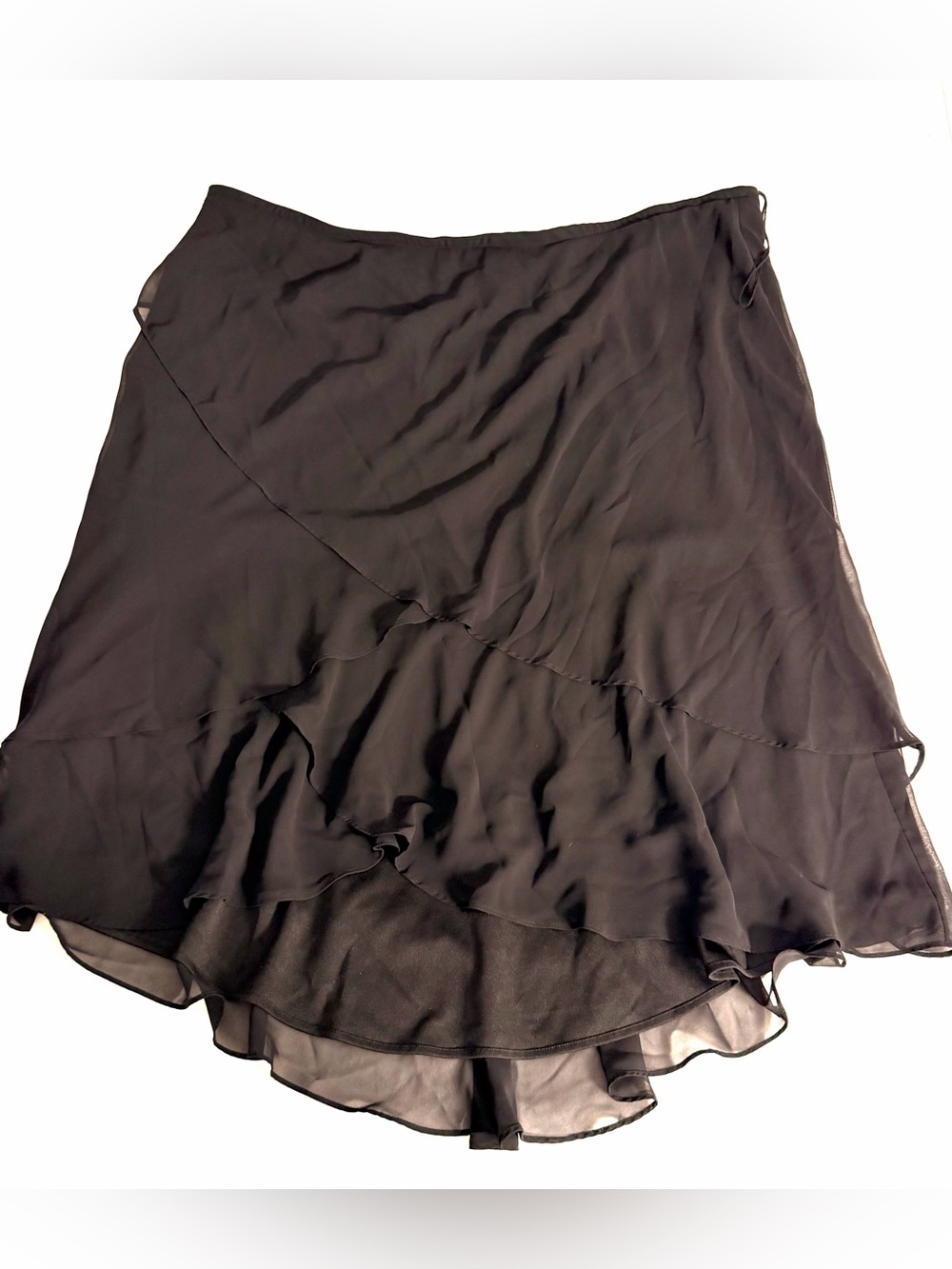 Scarlett Nite Black Layered High-Low Ruffle Skirt
